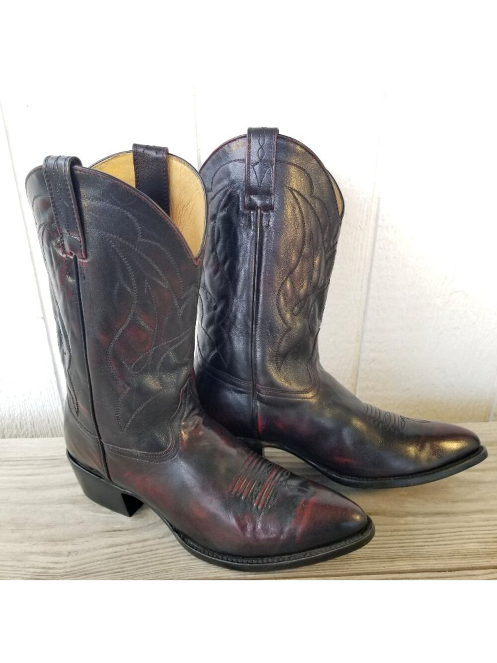 Cody James Dress Mens Black Cherry Leather Western Boots 11 D BCJSP24L10-2